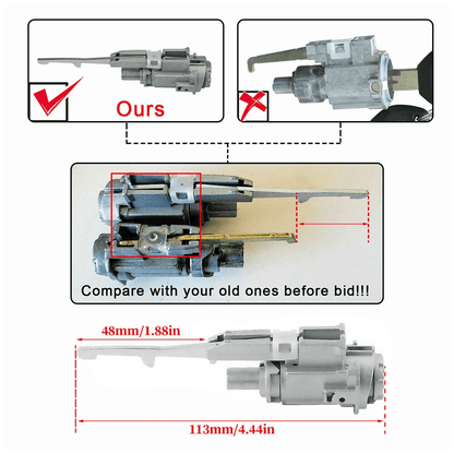 Anti Rust Ignition Switch Cylinder & Lock Cylinder Kit with Keys for Reliable Vehicle Security