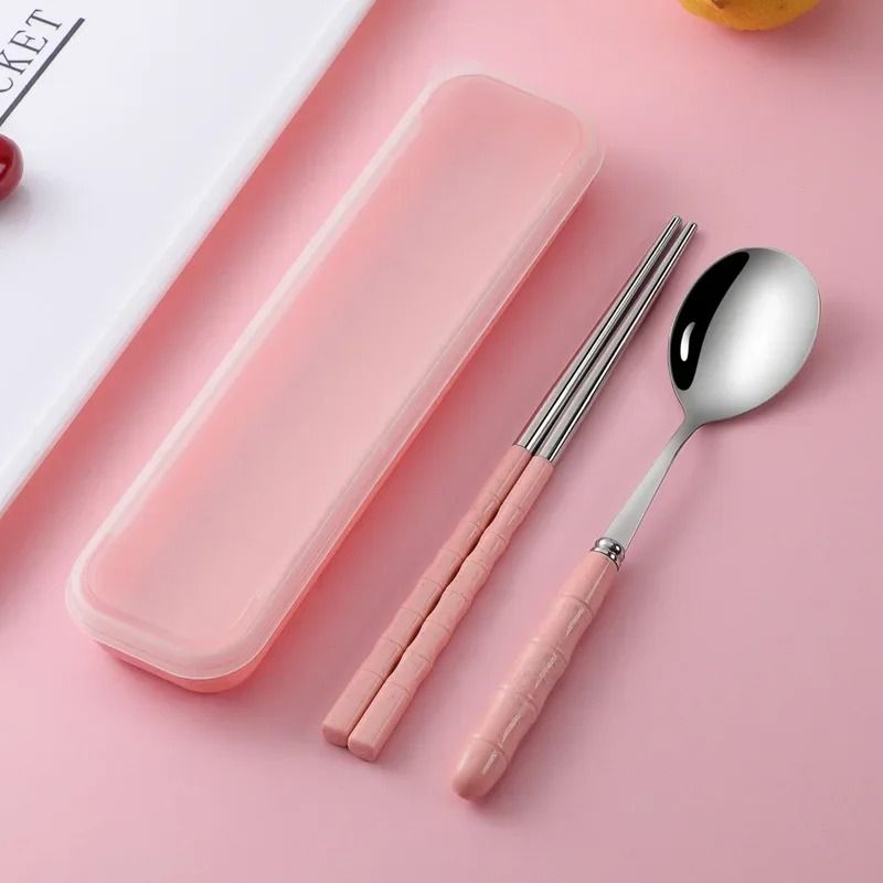 Wheat Straw Portable Cutlery Set | Eco-Friendly Reusable Travel Tableware