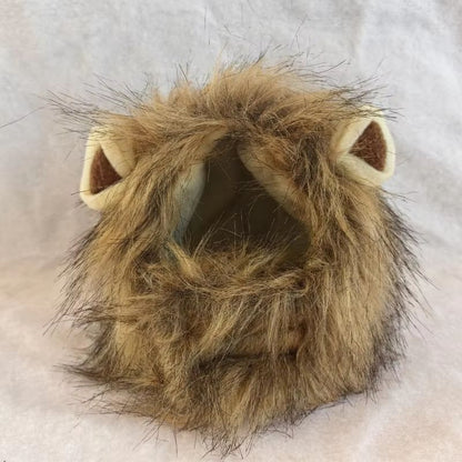 Cute Funny Pet Costume Lion Mane Wig Hat with Ears for Cats and Small Dogs