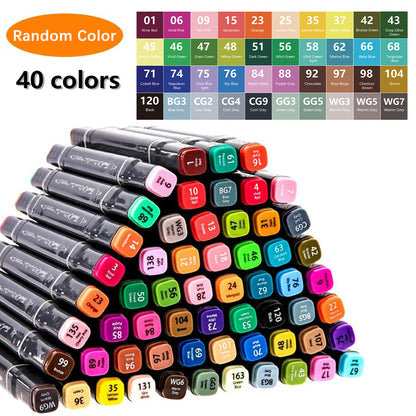 Alcohol Markers Set Dual Tip Art Pens with Blender for Drawing and Coloring