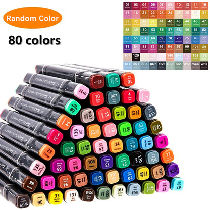 Alcohol Markers Set Dual Tip Art Pens with Blender for Drawing and Coloring