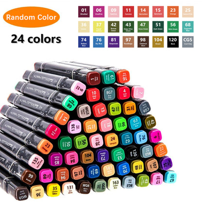 Alcohol Markers Set Dual Tip Art Pens with Blender for Drawing and Coloring