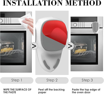 Childproof Oven Door Lock for Toddlers, Heat-Resistant Self-Adhesive Lock, No-Drill, Durable Baby Safety Locks