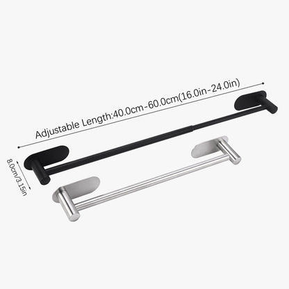 Towel Bar Adjustable, Stainless Steel Bathroom Towel Rack, Wall Mounted Bath Towel Holder