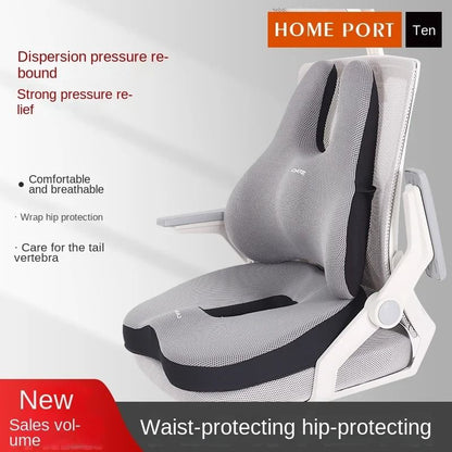 Orthopedic Memory Foam Seat & Back Set | Complete Coccyx & Lumbar Support