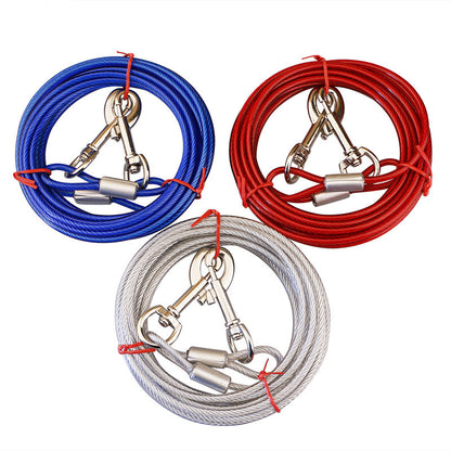 Steel Wire Rope Dog Chain Double End Traction Rope Dog Stake Bolt Iron Chain Pet Fixing Traction