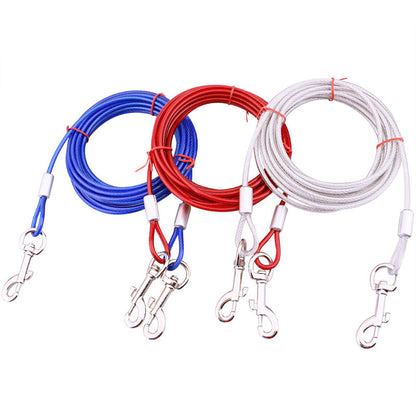 Steel Wire Rope Dog Chain Double End Traction Rope Dog Stake Bolt Iron Chain Pet Fixing Traction