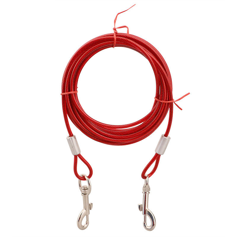Steel Wire Rope Dog Chain Double End Traction Rope Dog Stake Bolt Iron Chain Pet Fixing Traction