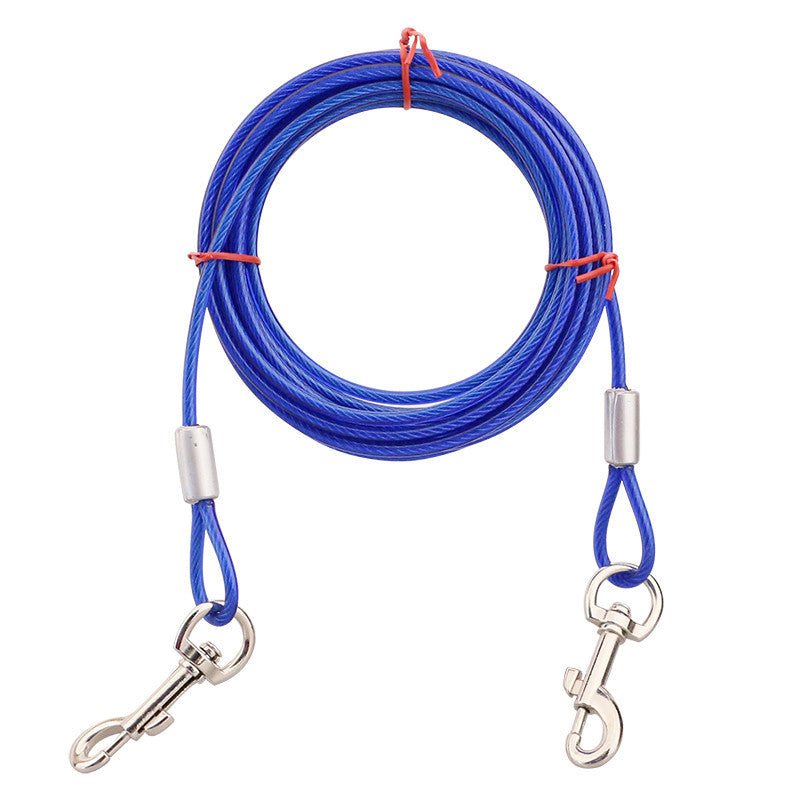 Steel Wire Rope Dog Chain Double End Traction Rope Dog Stake Bolt Iron Chain Pet Fixing Traction