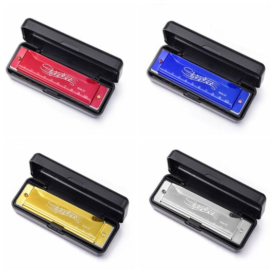 Beginners Educational Harmonica Toy, Safe Blues Metal Rectangle Harmonica for Kids, Ideal Gift