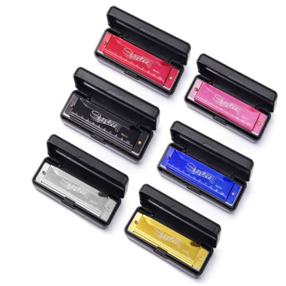 Beginners Educational Harmonica Toy, Safe Blues Metal Rectangle Harmonica for Kids, Ideal Gift