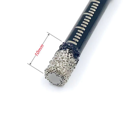 Brazed Diamond Tile Drill Bit with 1/4in Hex Shank for Clean Holes in Ceramic and Porcelain