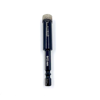 Brazed Diamond Tile Drill Bit with 1/4in Hex Shank for Clean Holes in Ceramic and Porcelain
