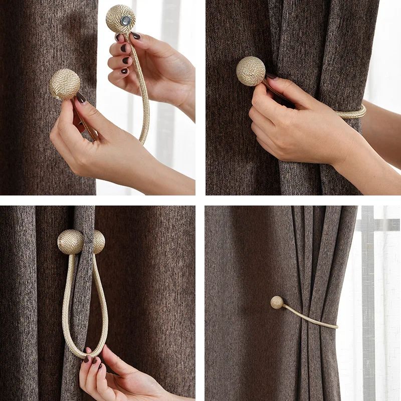Magnetic Pearl Curtain Tieback Clip