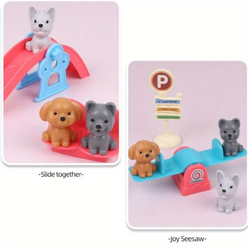Cute Dog Doll Basket Toy Set