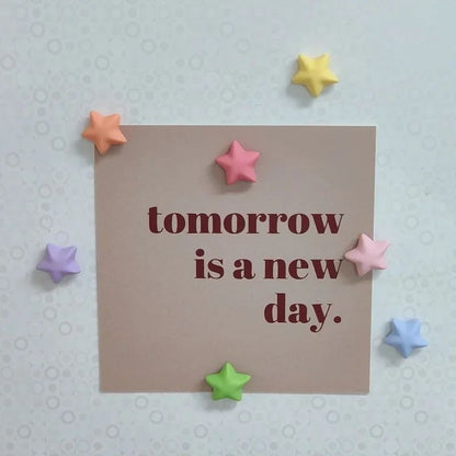 Colorful Star Fridge Magnets Set – 14-Piece Resin Refrigerator Magnets for Notes & Photos