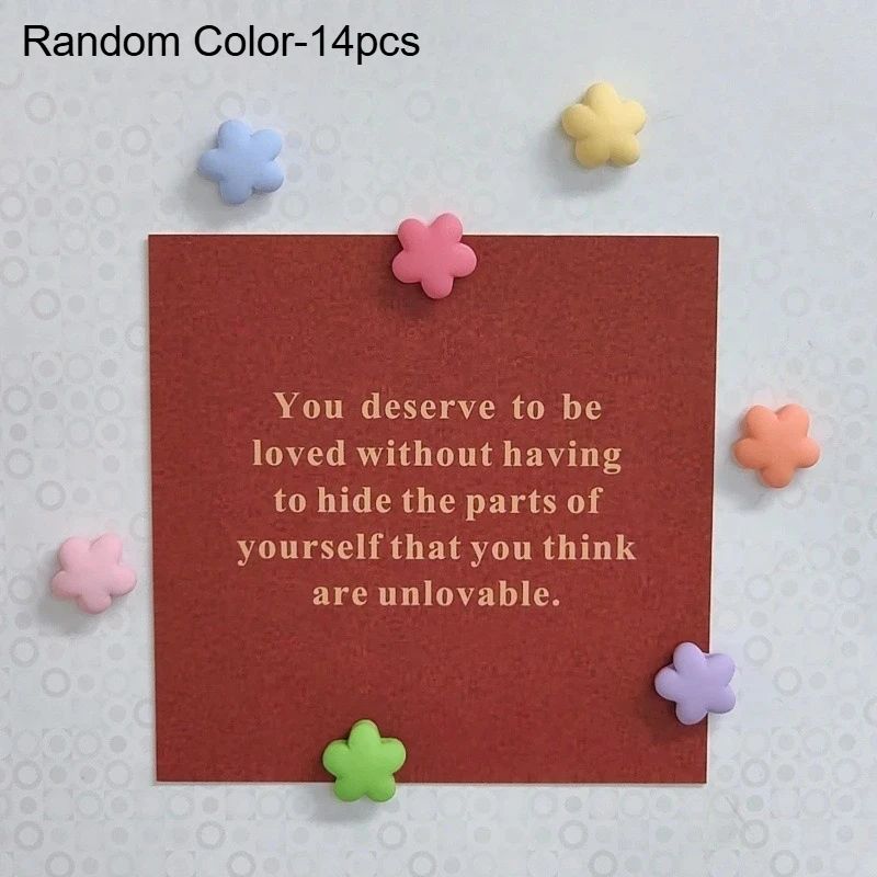 Colorful Star Fridge Magnets Set – 14-Piece Resin Refrigerator Magnets for Notes & Photos