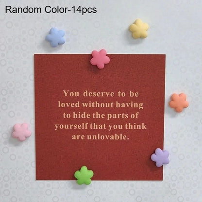 Colorful Star Fridge Magnets Set – 14-Piece Resin Refrigerator Magnets for Notes & Photos