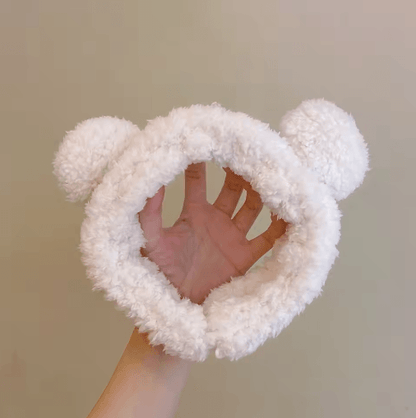 Cute Bear Plush Hair Band Anti Slip Makeup and Face Wash Headwear