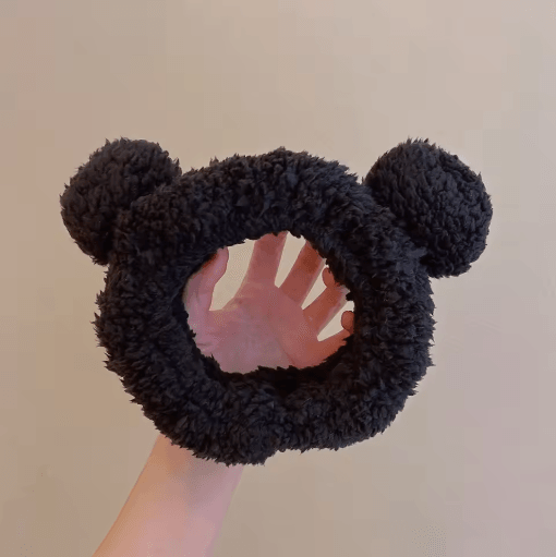 Cute Bear Plush Hair Band Anti Slip Makeup and Face Wash Headwear