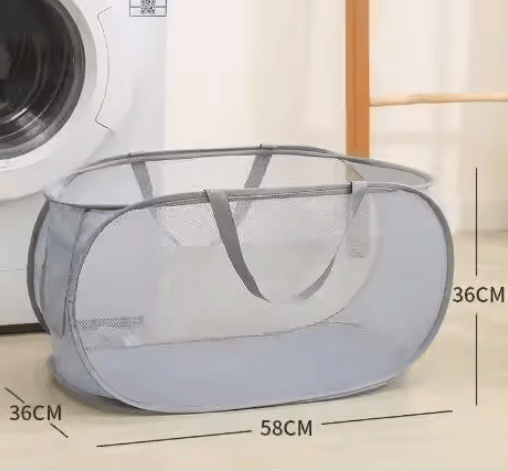 Foldable Portable Laundry Storage Basket Bathroom Dirty Clothes Organizer