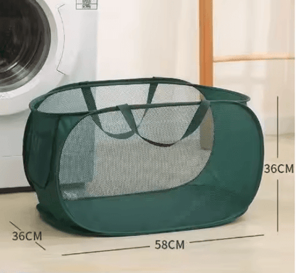 Foldable Portable Laundry Storage Basket Bathroom Dirty Clothes Organizer