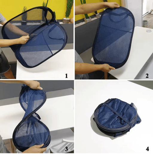 Foldable Portable Laundry Storage Basket Bathroom Dirty Clothes Organizer