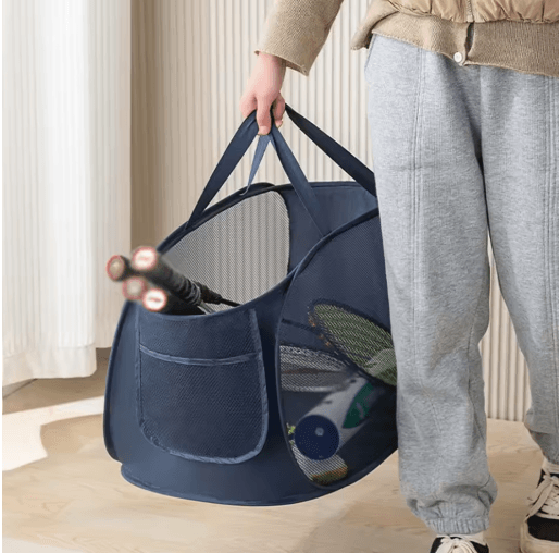 Foldable Portable Laundry Storage Basket Bathroom Dirty Clothes Organizer