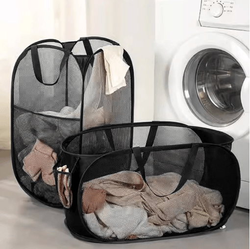 Foldable Portable Laundry Storage Basket Bathroom Dirty Clothes Organizer