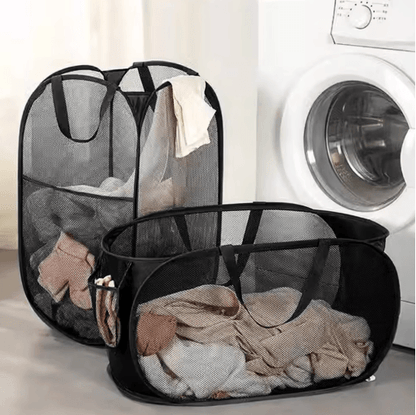 Foldable Portable Laundry Storage Basket Bathroom Dirty Clothes Organizer