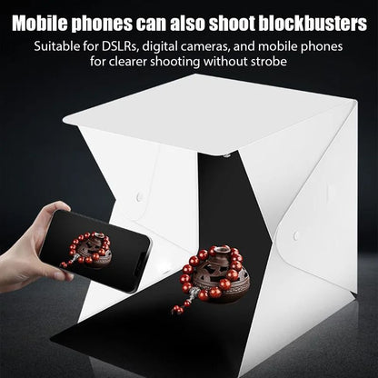 Portable Photo Light Box Studio with LED Lights and Color Backdrops