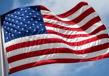 Heavy Duty Luxury US American Flag, Embroidered Stars, Sewn Stripes, Grommets Nylon, Premium Quality Flag