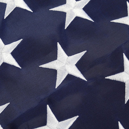 Heavy Duty Luxury US American Flag, Embroidered Stars, Sewn Stripes, Grommets Nylon, Premium Quality Flag