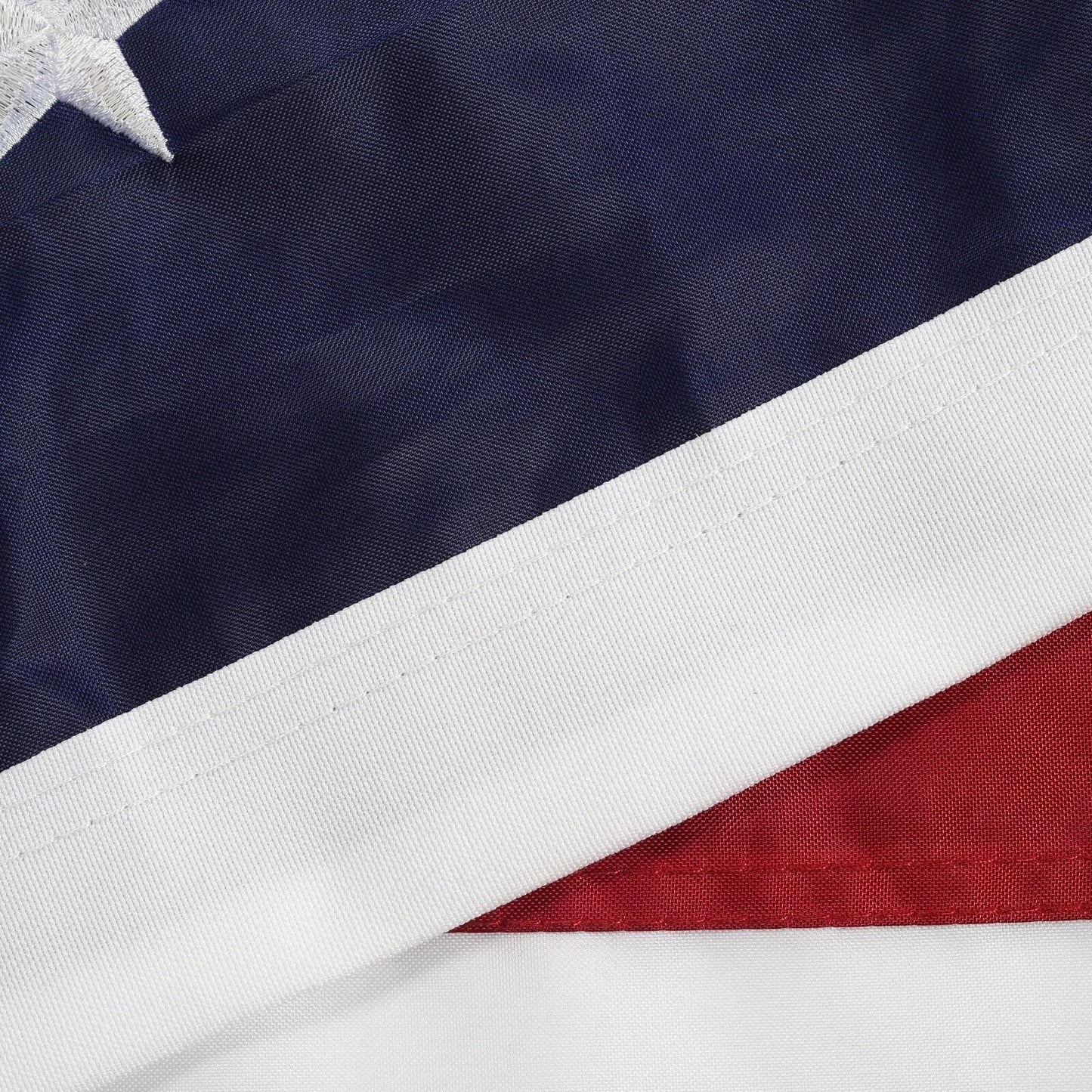 Heavy Duty Luxury US American Flag, Embroidered Stars, Sewn Stripes, Grommets Nylon, Premium Quality Flag