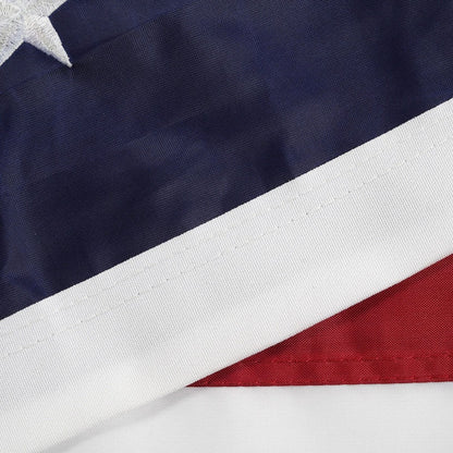 Heavy Duty Luxury US American Flag, Embroidered Stars, Sewn Stripes, Grommets Nylon, Premium Quality Flag