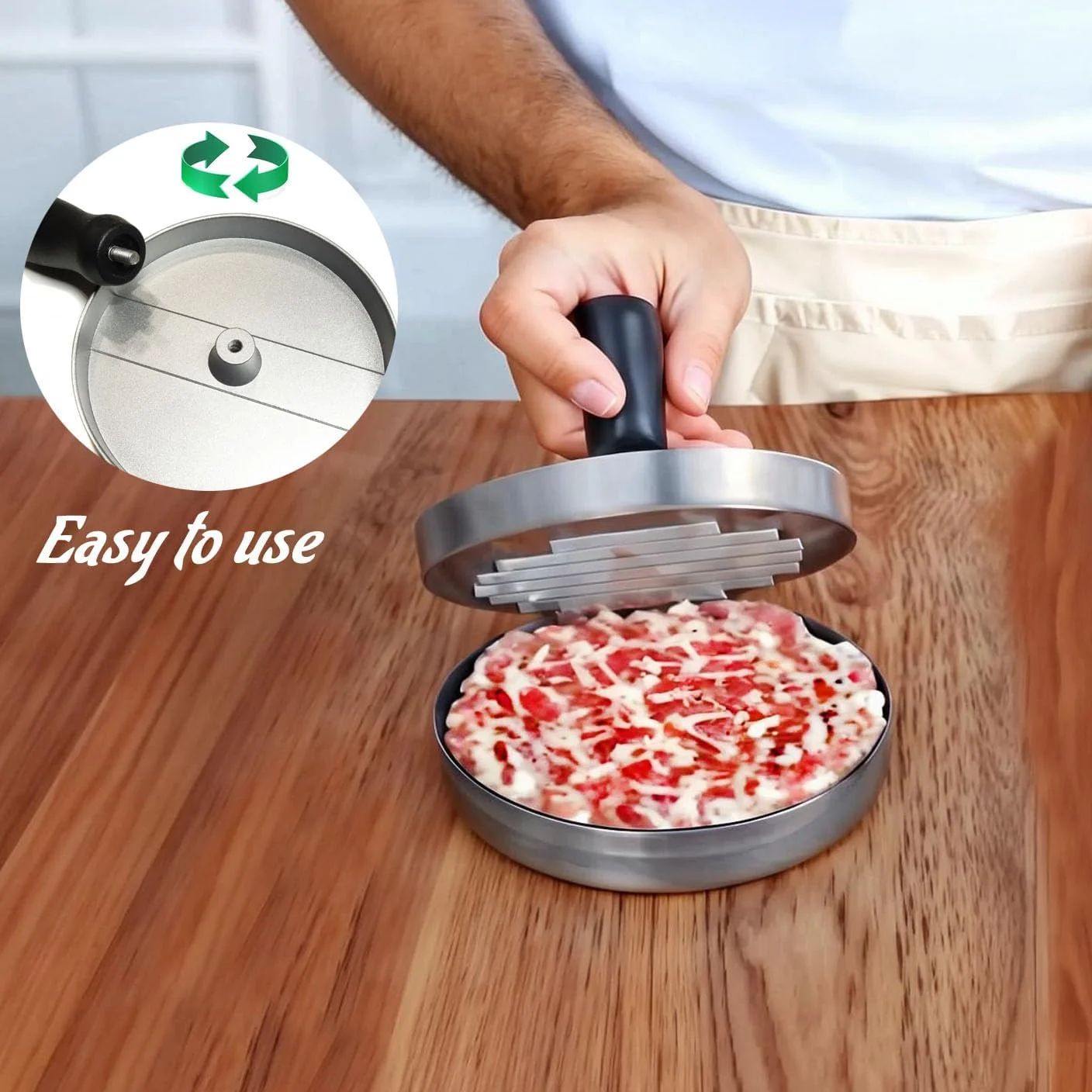 Aluminum Burger Press Patty Maker for Kitchen and BBQ Grill