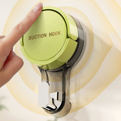Strong Vacuum Suction Hooks No-Drill Traceless Adhesive Wall Hooks, Heavy Duty Hold for Bathroom Kitchen Door & Toilet