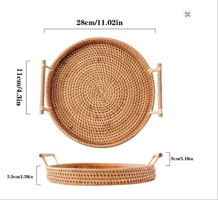 Handwoven Rattan Storage Basket with Lid