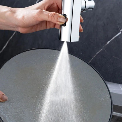 3-Mode Universal Faucet Extender Aerator, 360° Rotating Splash-Proof Waterfall Sprayer for Kitchen Sink Cleaning