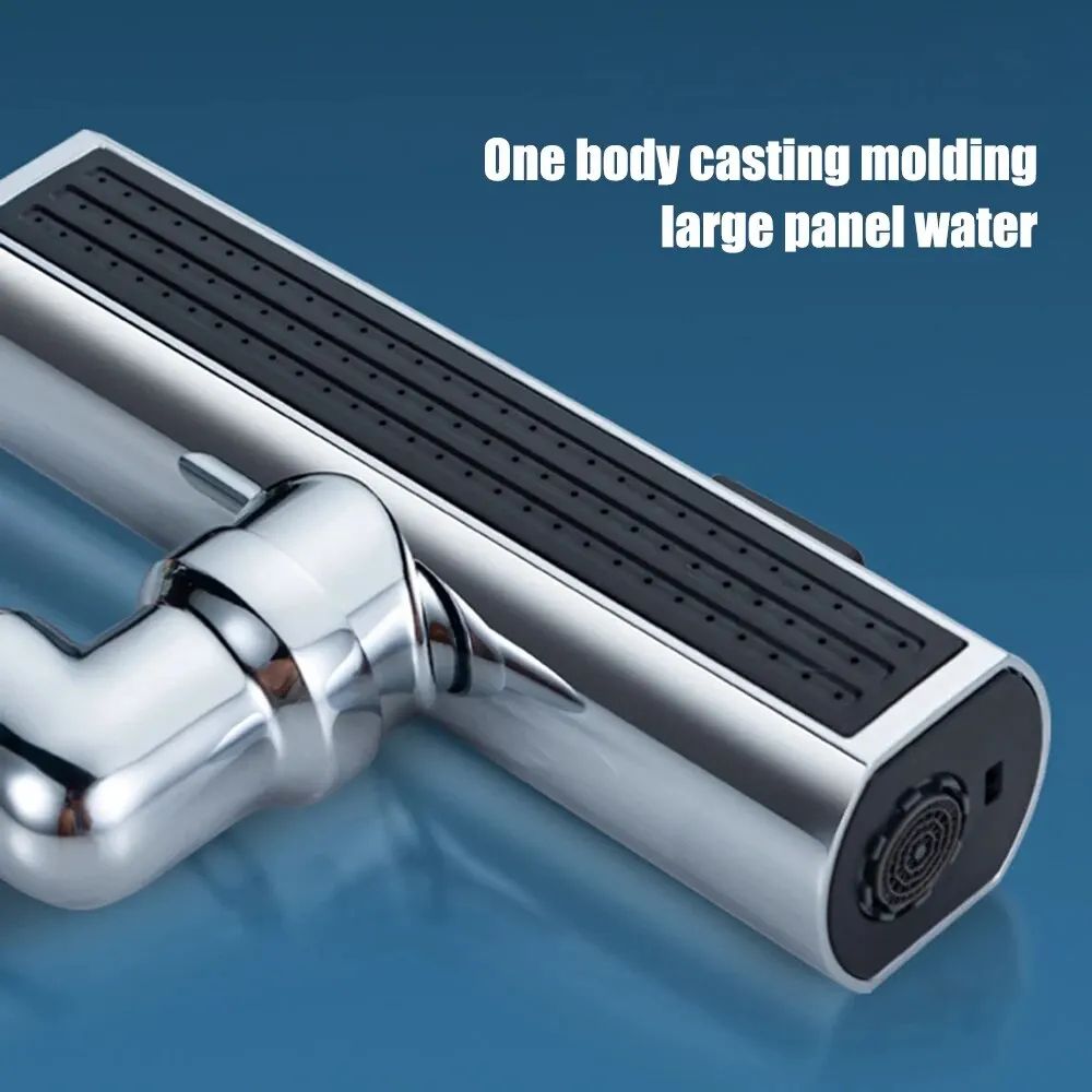 3-Mode Universal Faucet Extender Aerator, 360° Rotating Splash-Proof Waterfall Sprayer for Kitchen Sink Cleaning