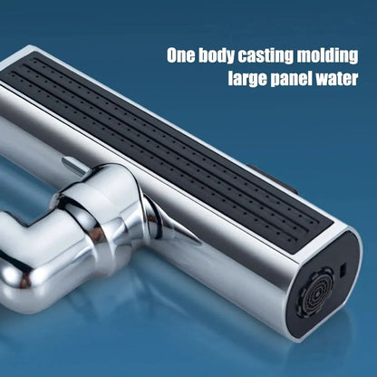 3-Mode Universal Faucet Extender Aerator, 360° Rotating Splash-Proof Waterfall Sprayer for Kitchen Sink Cleaning
