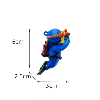 Mini Diver Mermaid Aquarium Decor Set