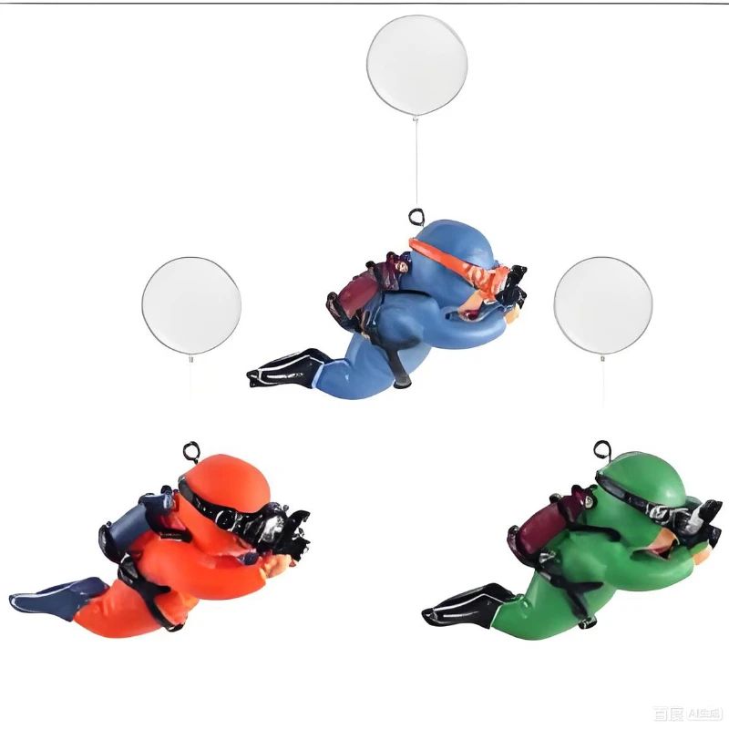 Mini Diver Mermaid Aquarium Decor Set