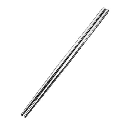 5 Pairs 304 Stainless Steel Chopsticks Reusable Non-Slip Dishwasher Safe, Modern Durable Food Grade Tableware Set