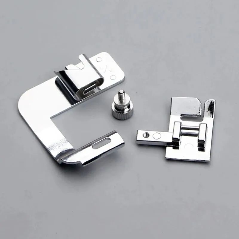 Rolled Hem Presser Foot Set 3/8 - 1 in for Sewing Machines, Multi-Size Edge Curling Press Foot Accessories for Home Use