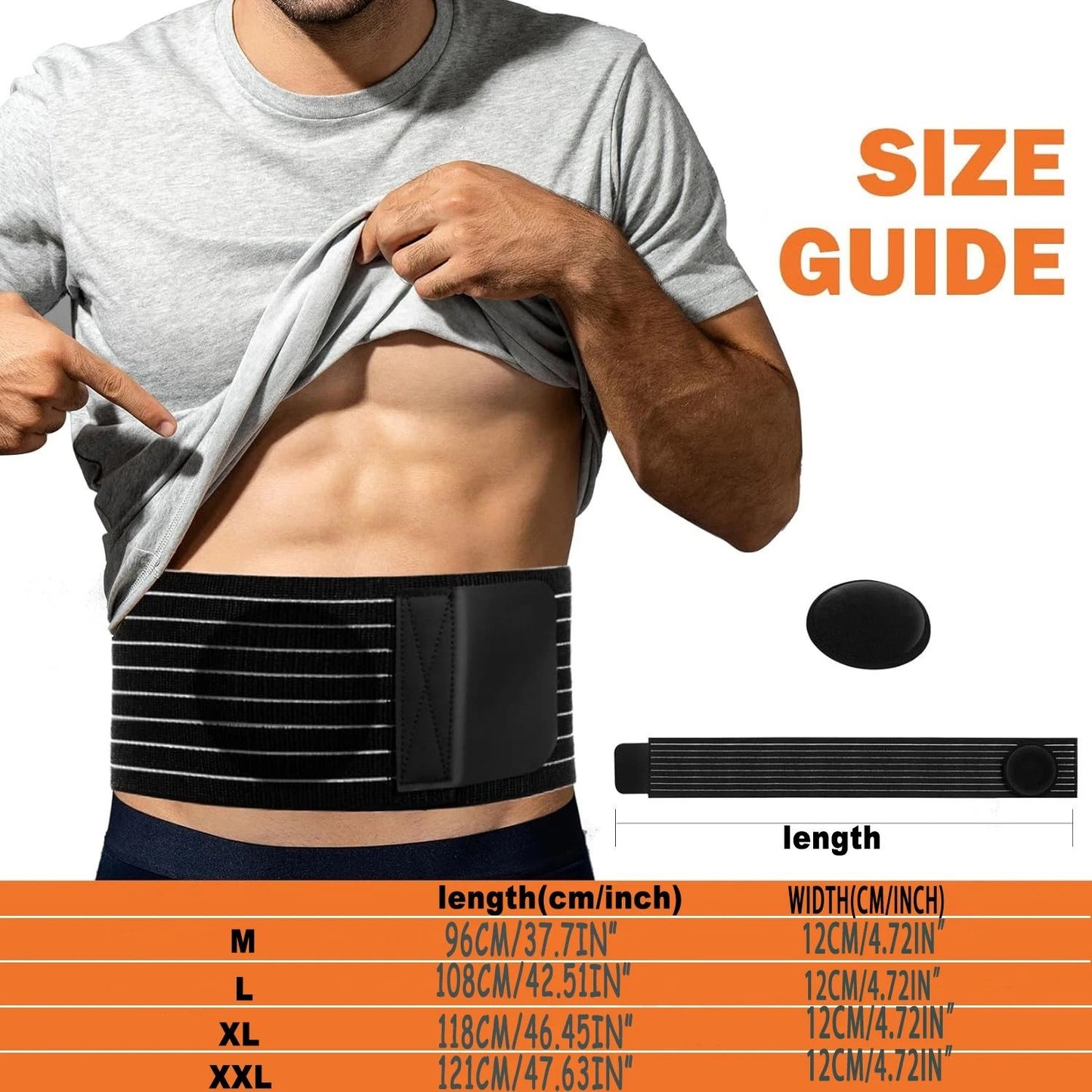 Professional Umbilical Hernia Support Belt & Abdominal Binder