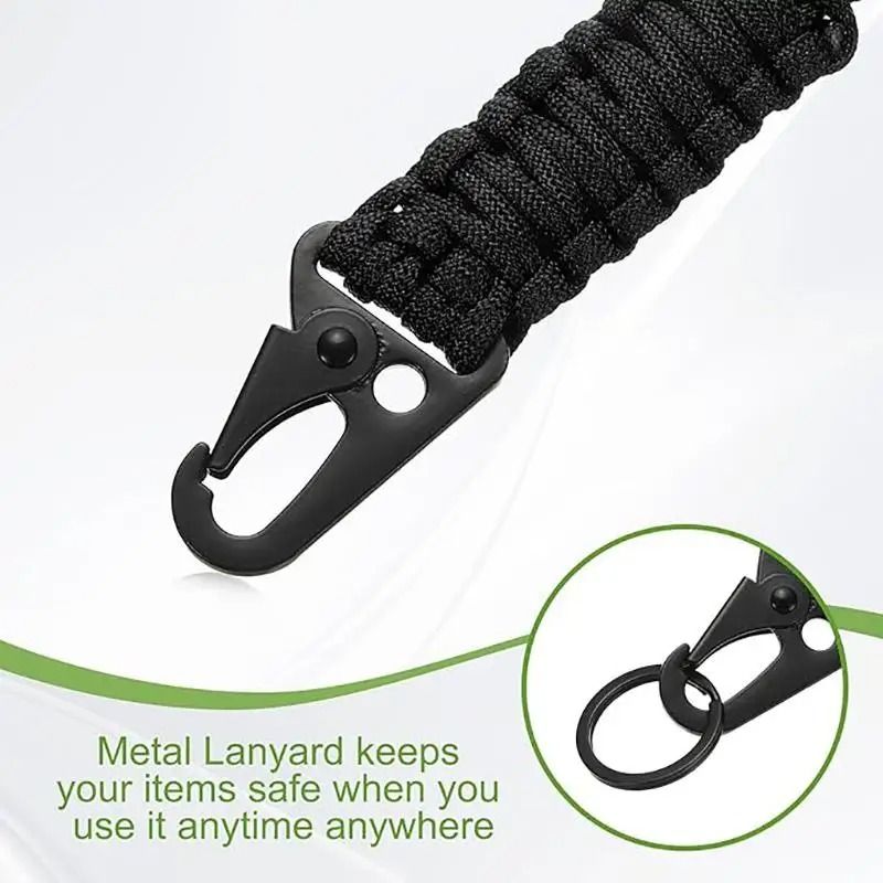 Heavy-Duty Tactical Paracord Lanyard Keychain
