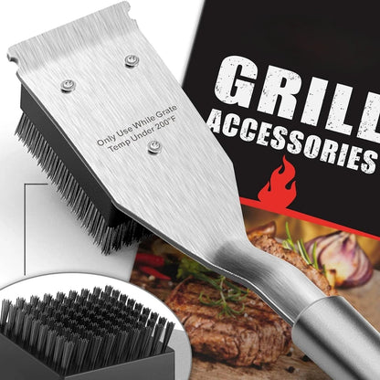 Industrial-Standard 16.5 BBQ Grill Brush and Scraper