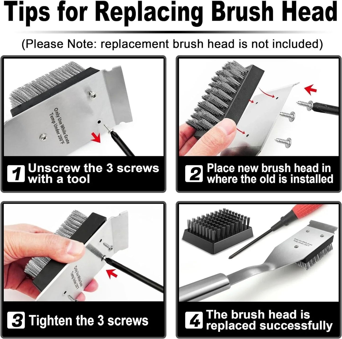 Industrial-Standard 16.5 BBQ Grill Brush and Scraper