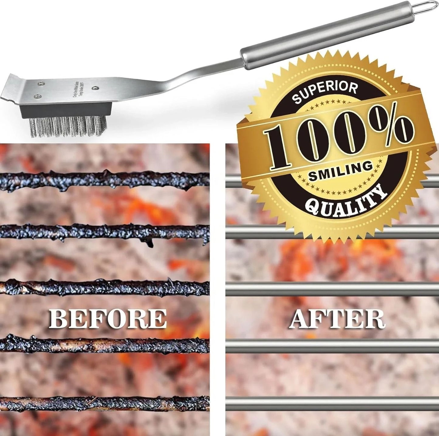 Industrial-Standard 16.5 BBQ Grill Brush and Scraper